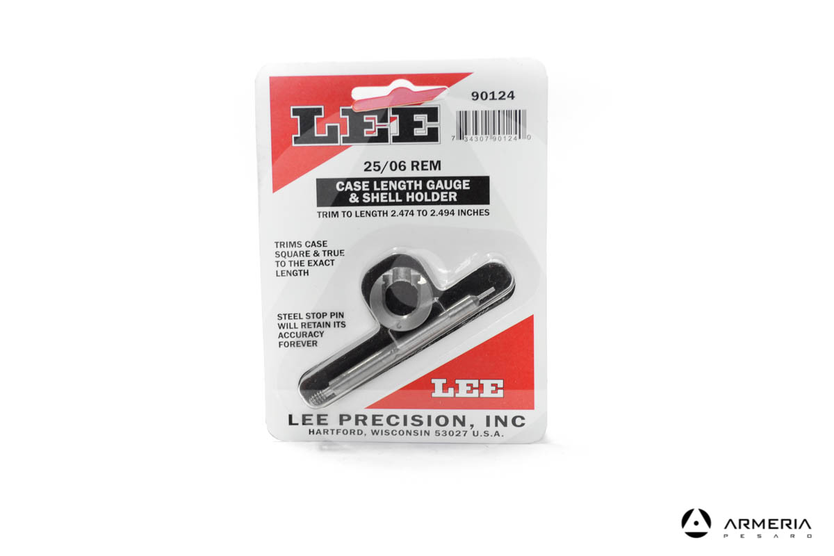 Asta tornitura bossoli Lee Precision calibro 25/06 REM e Shell Holder #90124