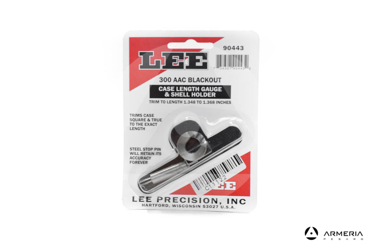 Asta tornitura bossoli Lee Precision calibro 300 AAC Blackout e Shell Holder #90443