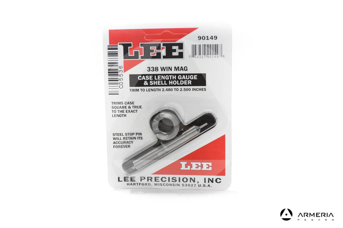 Asta tornitura bossoli Lee Precision calibro 338 Win Mag e Shell Holder #90149
