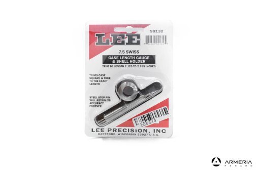 Asta tornitura bossoli Lee Precision calibro 7.5 Swiss e Shell Holder #90132