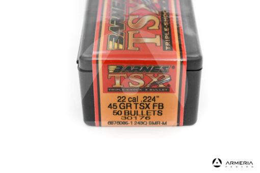Palle ogive Barnes TSX calibro 22 .224" – 45 grani TSX FB - 50 pezzi 30176