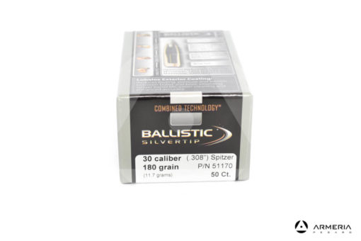 Palle ogive Nosler Ballistic Silver Tip calibro 30 - 180 grani 50 pezzi #51170
