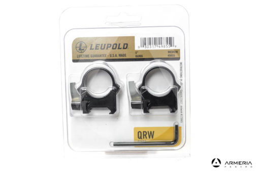 Supporti ad anello Leupold QRW slitta Weaver 1" gloss medium #49855