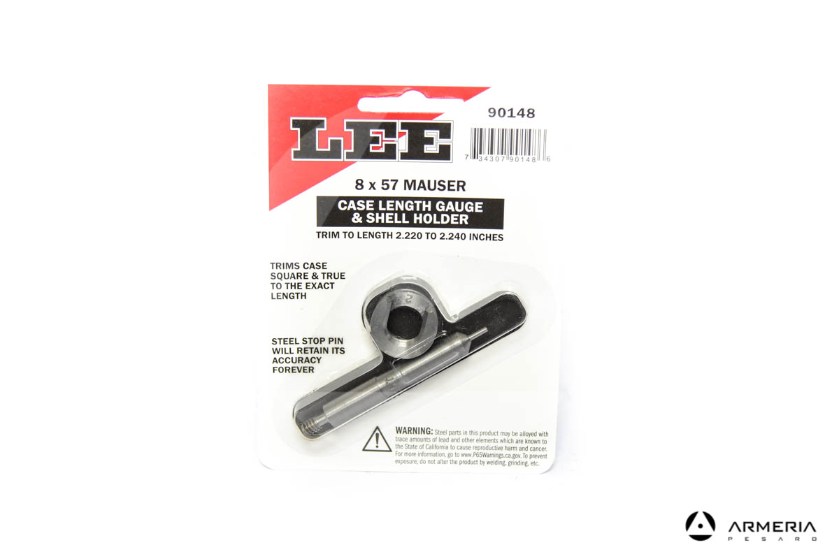Asta tornitura bossoli Lee Precision calibro 8x57 Mauser e Shell Holder #90148