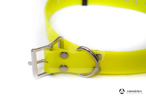 Collare giallo fluo in biotane per cani 65 cm