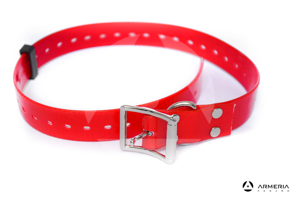 Collare rosso in biotane per cani 65 cm