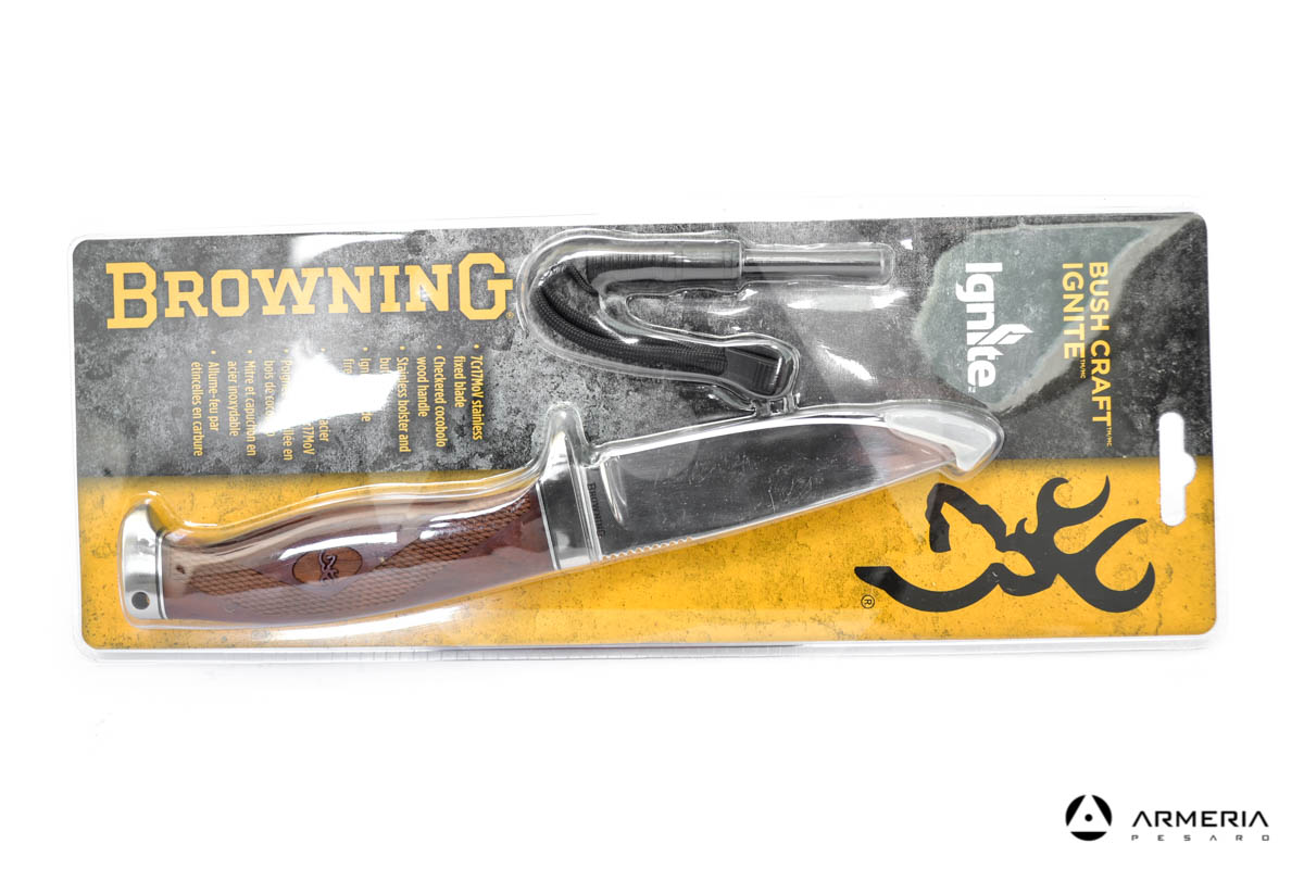 Coltello Browning Bush Craft Ignite a lama fissa 10 cm