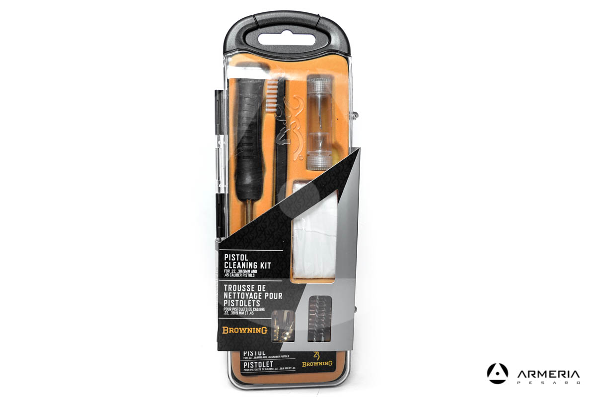 Kit pulizia Browning per pistola calibro 22 - 38 - 9mm - 45