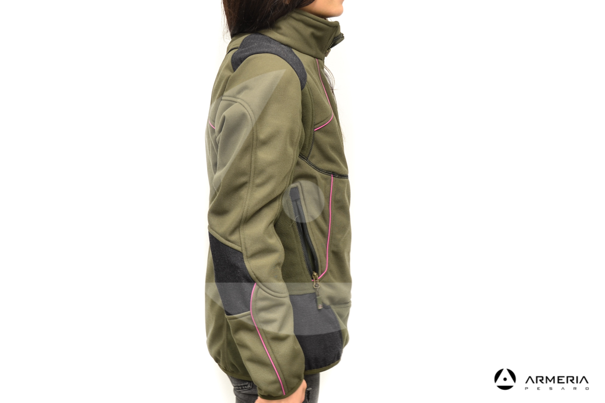 Maglia a zip felpata da donna Trabaldo Hydra taglia M lato