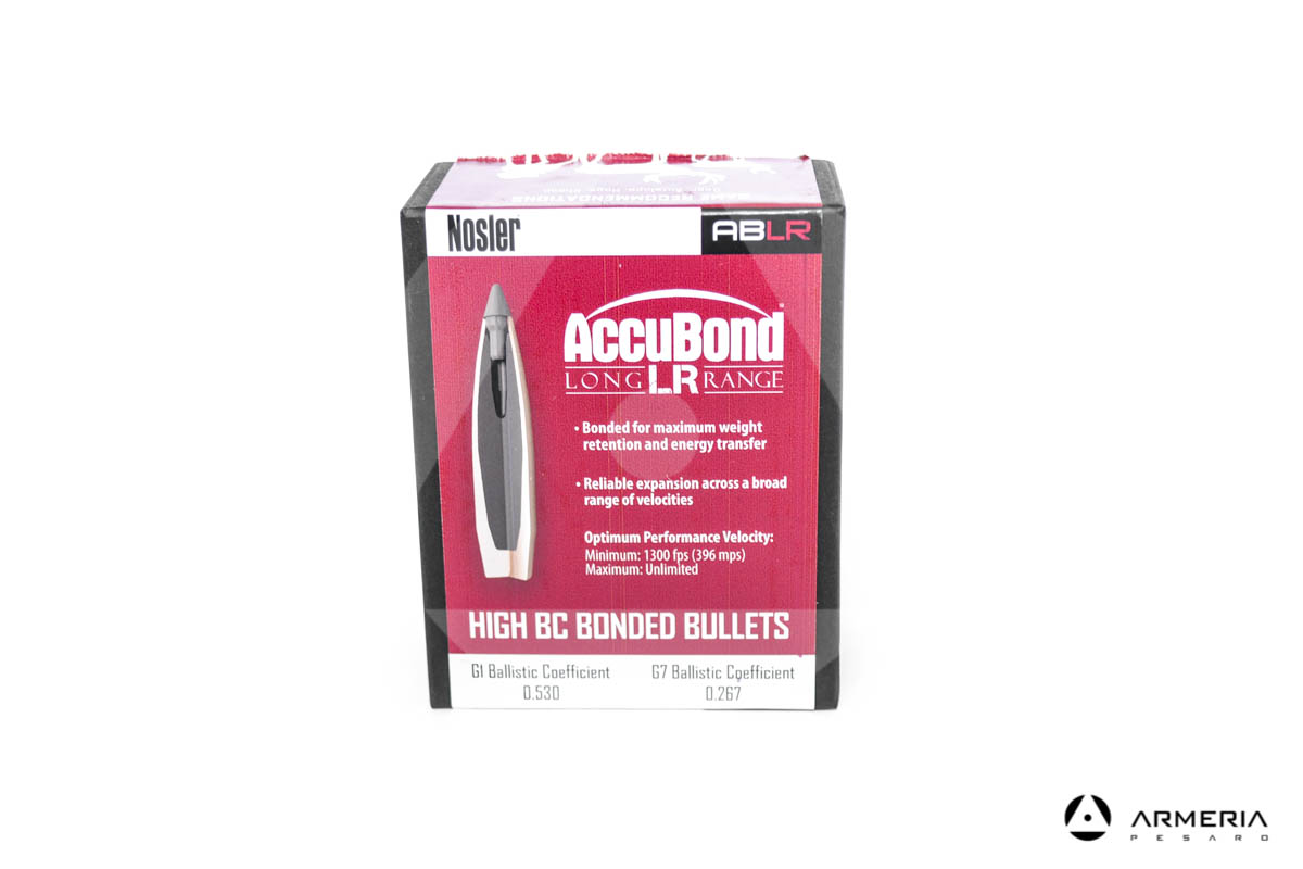 Palle ogive Nosler Accubond LR Long Range calibro 6.5mm - 129 grani Spitzer - 100 pezzi #58943 Palle ogive Nosler Accubond LR Long Range calibro 6.5mm - 129 grani Spitzer - 100 pezzi #58943