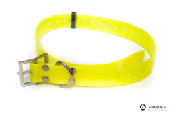 Collare giallo fluo in biotane per cani 65 cm
