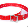 Collare rosso in biotane per cani 65 cm