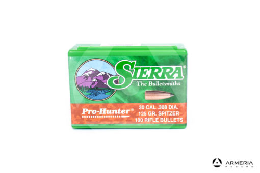 Palle Sierra Pro Hunter calibro 30 .308 dia – 125 grani Spitzer – 100 pezzi #2120