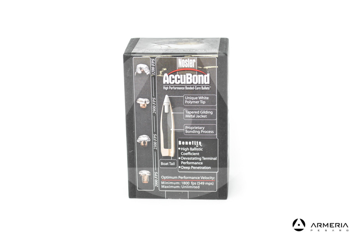 Palle ogive Nosler AccuBond calibro 270 - 150 grani - 50 pezzi #54801