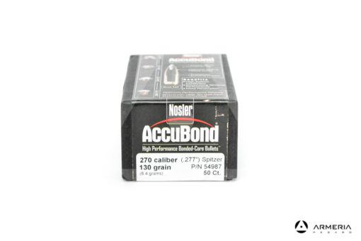 Palle ogive Nosler AccuBond calibro 270 - 130 grani - 50 pz #54987