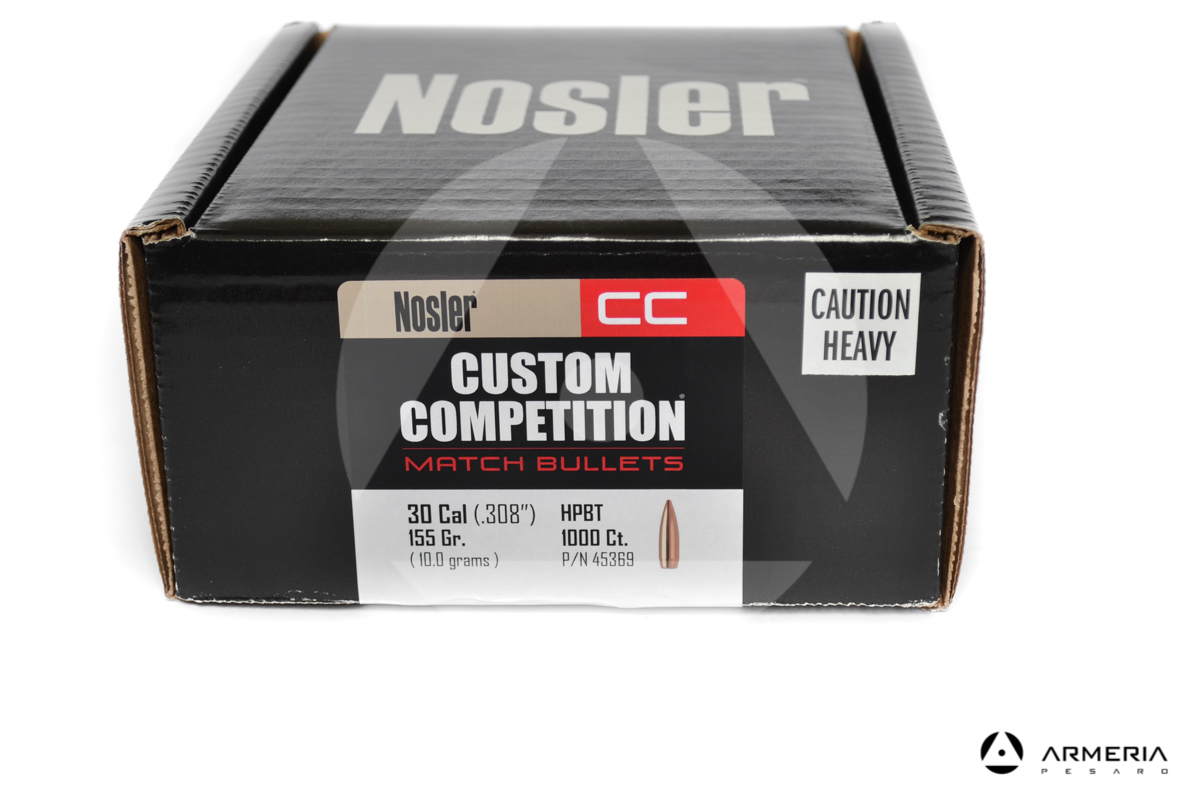 Palle ogive Nosler Custom Competition calibro 30 HPBT 155 grani #45369