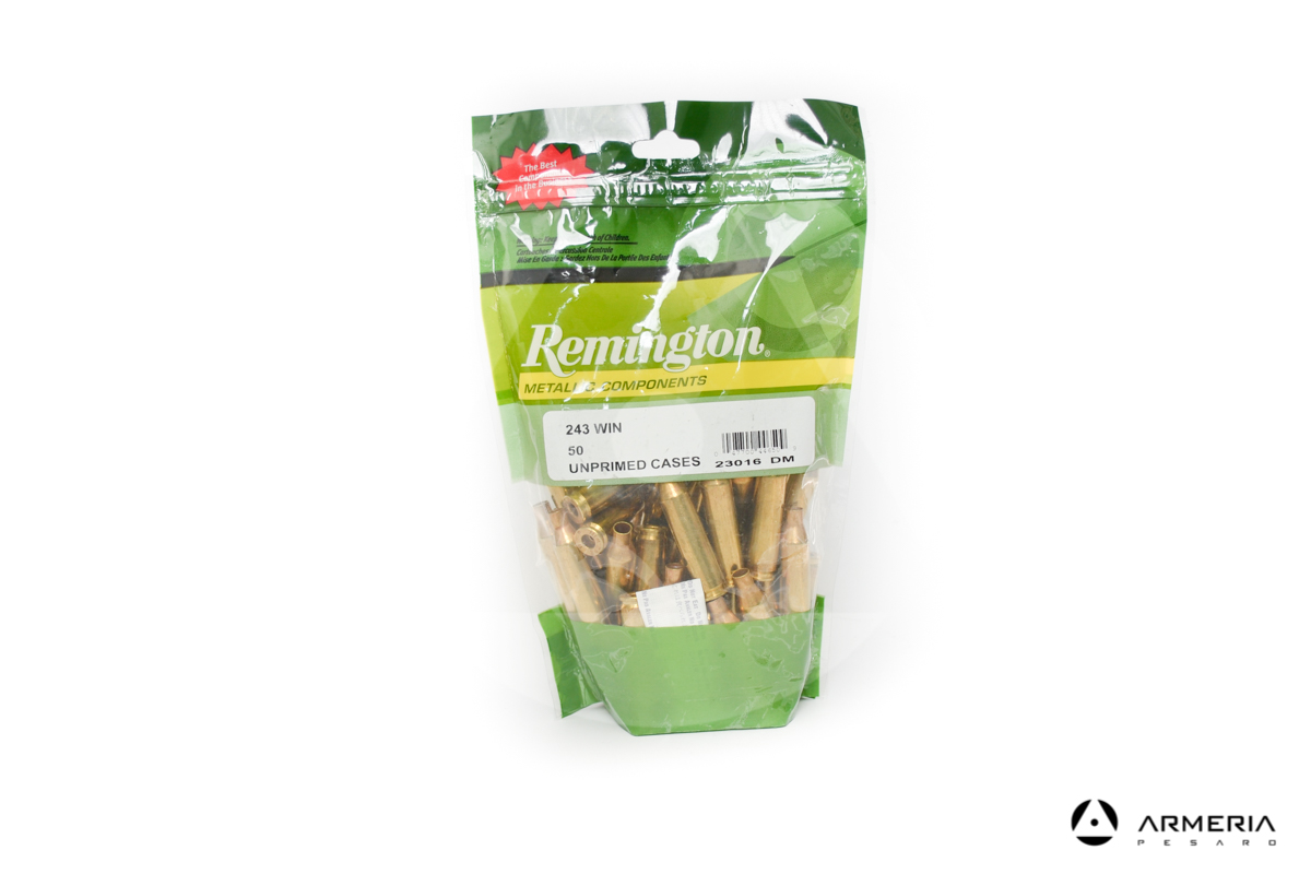 Bossoli Remington calibro 243 Win - Unprimed Cases - 50 pezzi