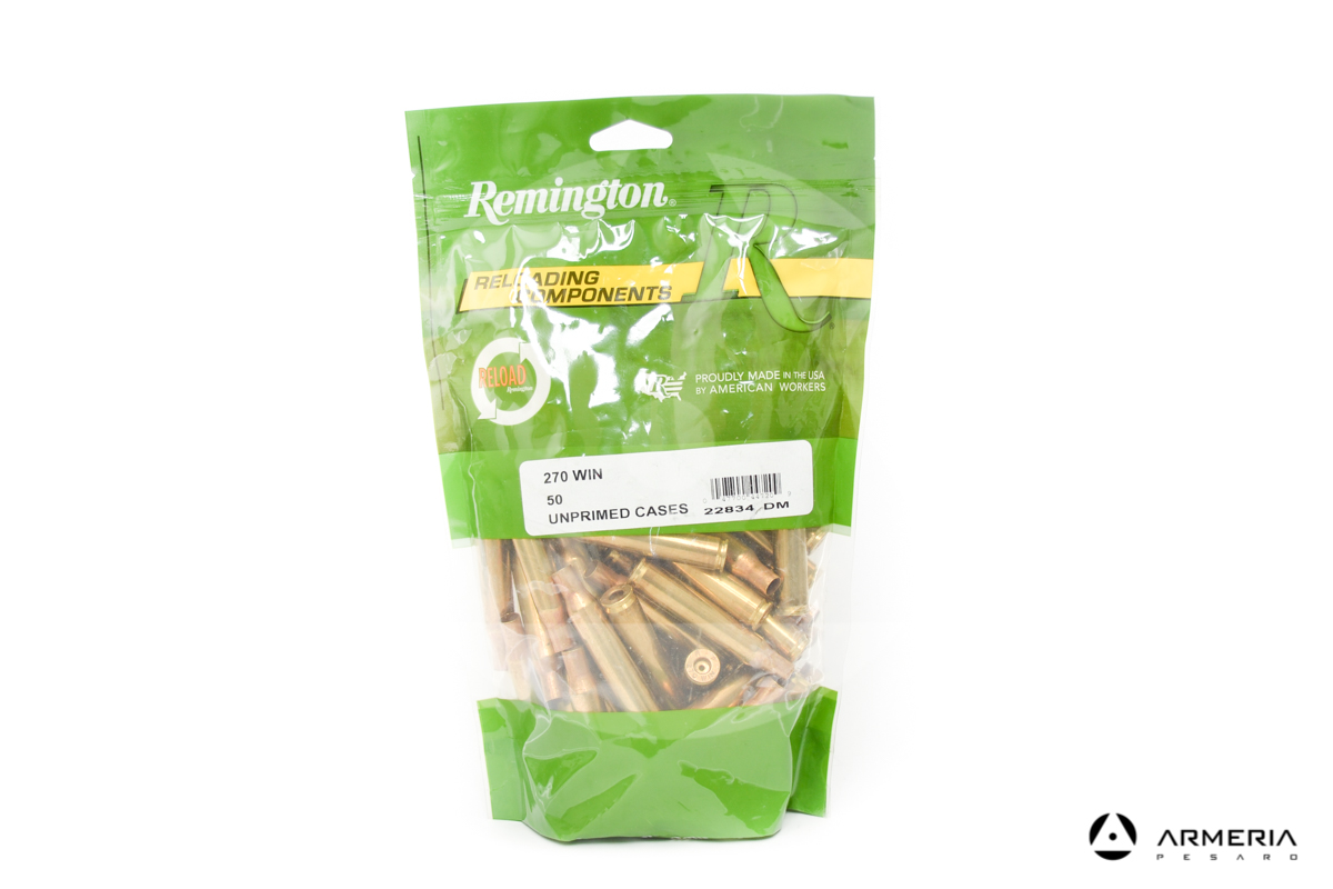 Bossoli Remington calibro 270 Win - Unprimed Cases - 50 pezzi