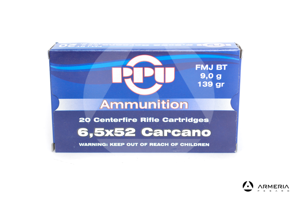 Prvi Partizan Ammunition calibro 6.5x52 Carcano 139 grani FMJ BT - 20 cartucce