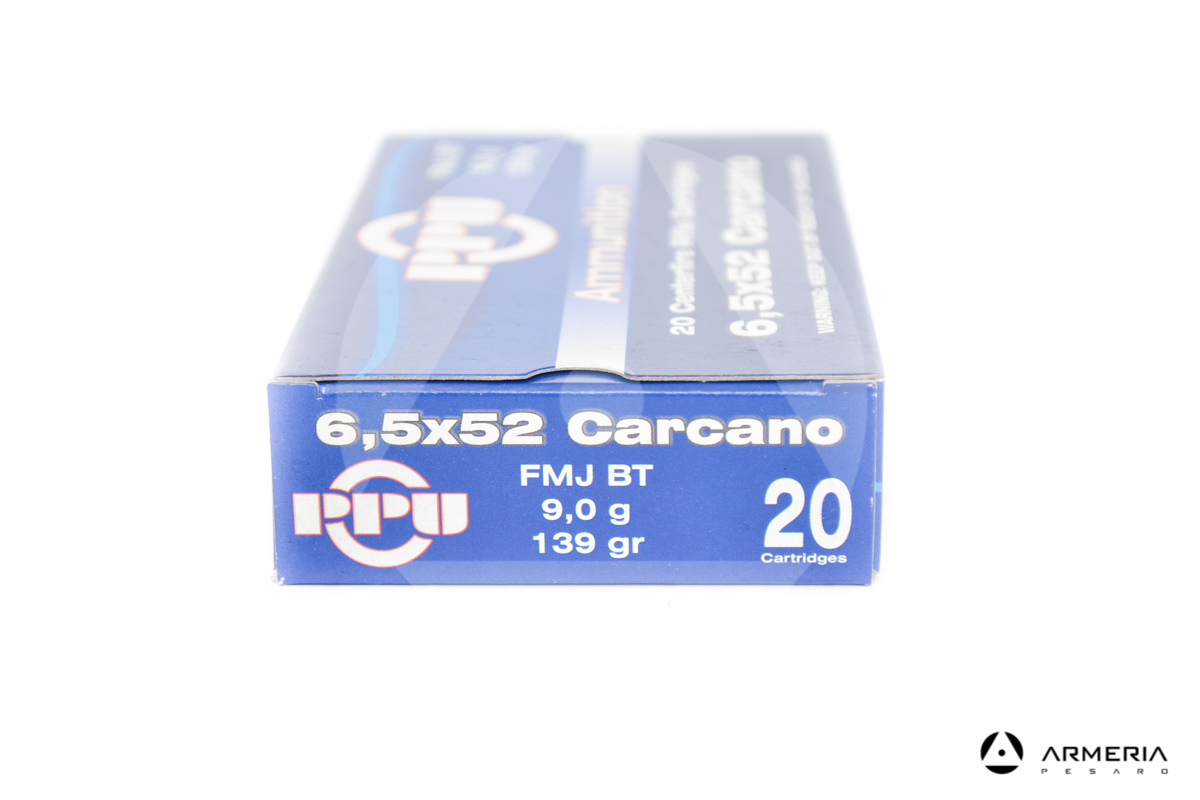 Prvi Partizan Ammunition calibro 6.5x52 Carcano 139 grani FMJ BT 20 cartucce