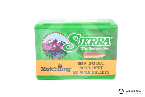 Palle Sierra MatchKing calibro 6mm 70 grani HPBT #1505 100pz