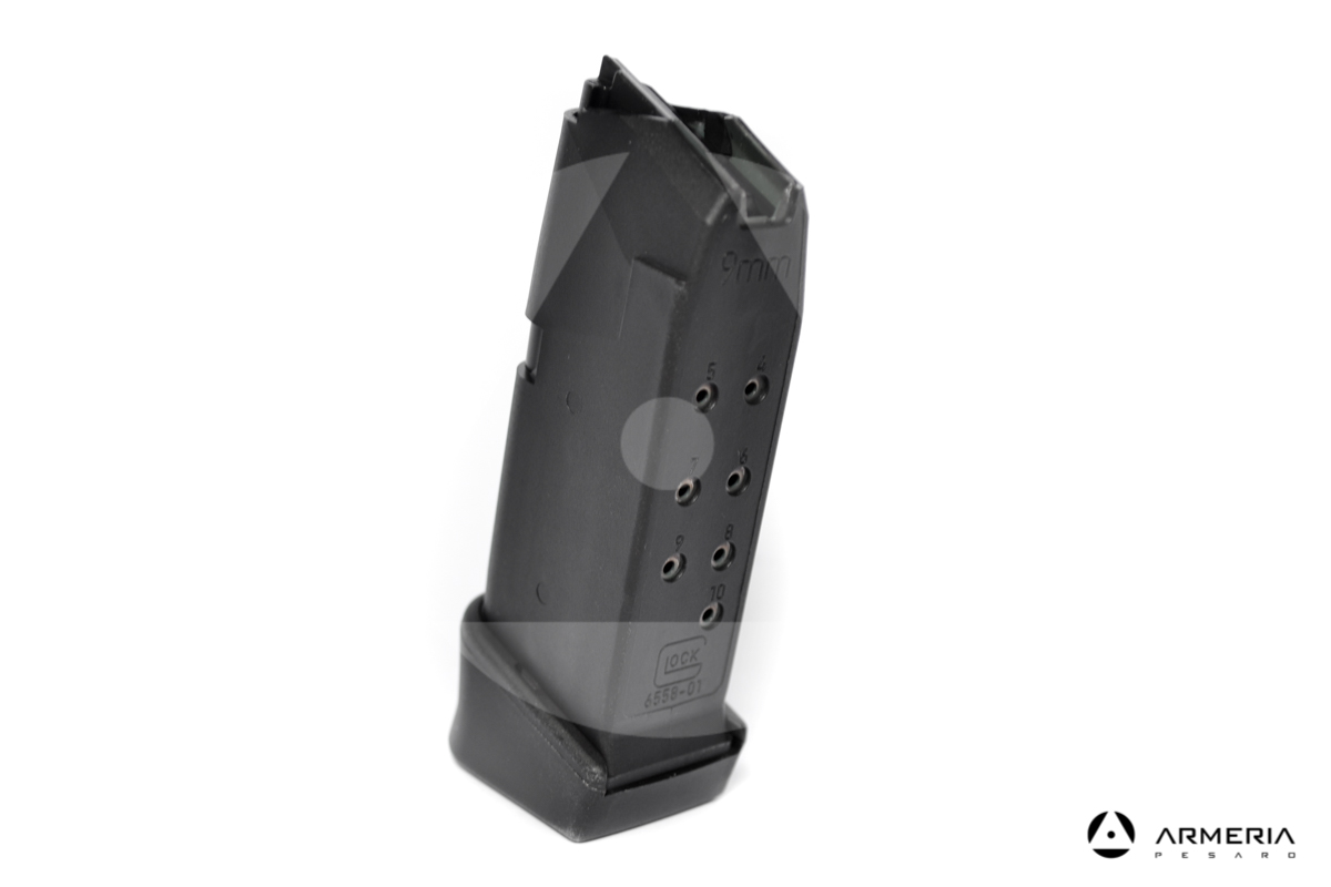 Caricatore per pistola Glock 26 Gen 4 calibro 9x21 - 12 colpi lato