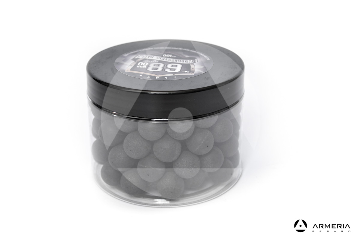 Palle di gomma e metallo Rubber Steel Balls calibro 68 pack