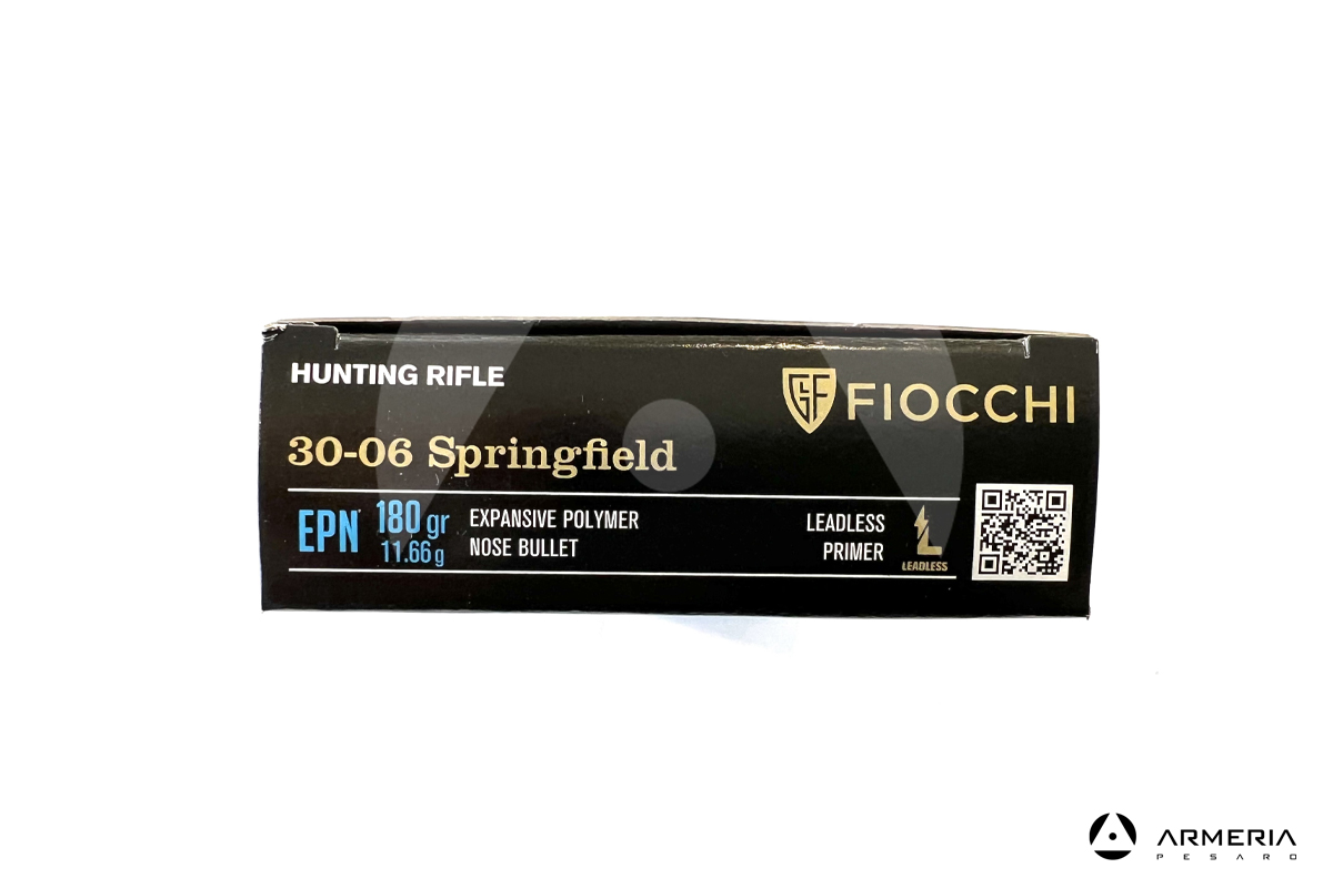 Fiocchi Hunting Rifle calibro 30-06 Springfield EPN 180 grani - 20 cartucce lato