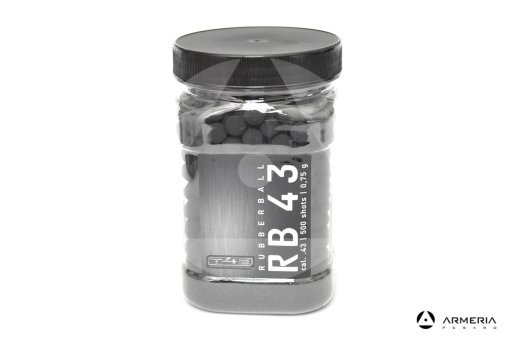 Palle di gomma Umarex Rubberball RB43 calibro 43 0.75gr per Walther T4E