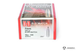 Palle ogive Hornady ELD Match 7mm 162 grani 284″ – 100 pz 28403