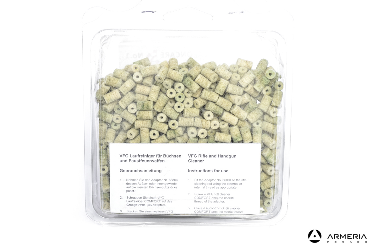 Busta feltrini VFG Weapon Care per pulizia intensiva pistola - calibro 22 500 pezzi