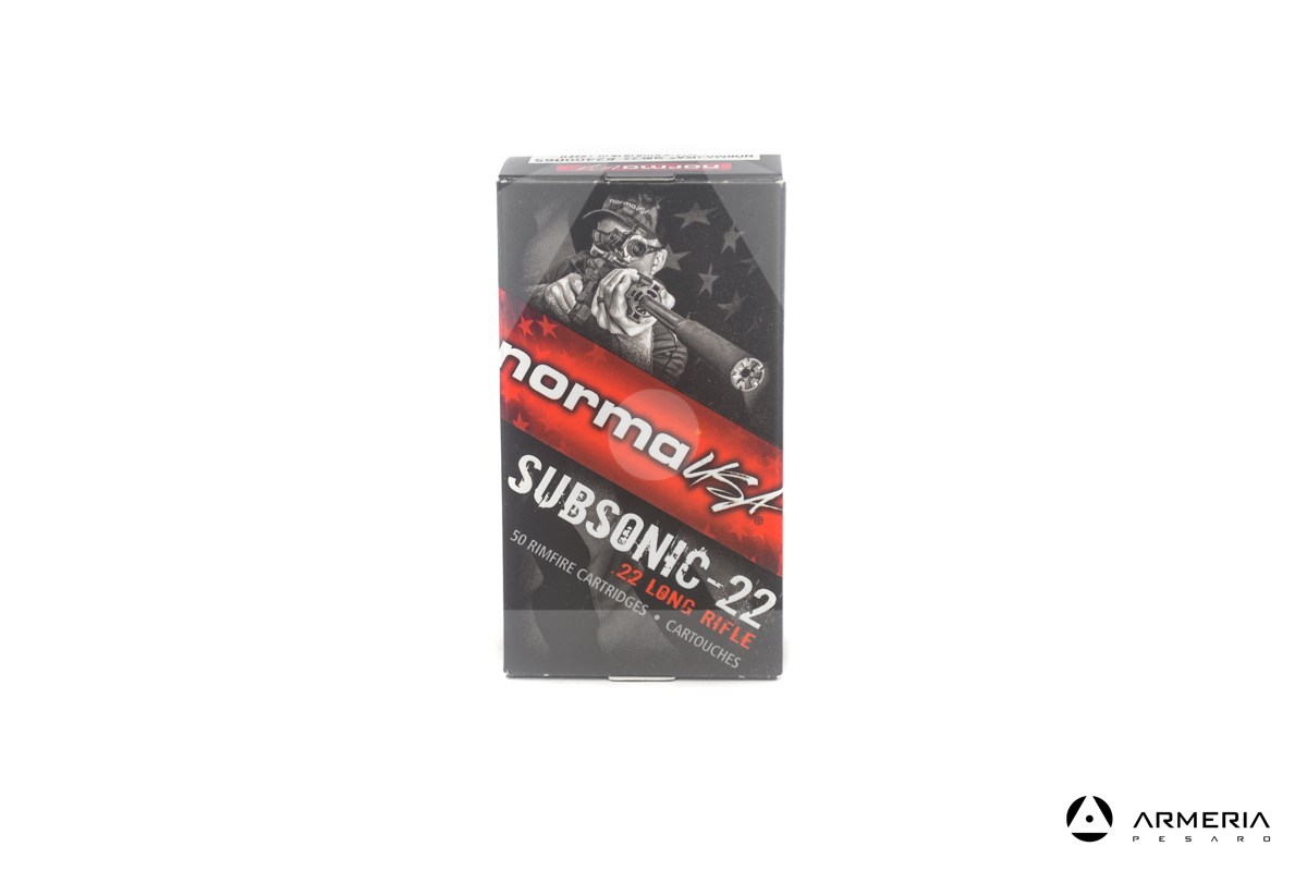 Norma Subsonic calibro 22 LR Long Rifle - 40 grani - 50 cartucce