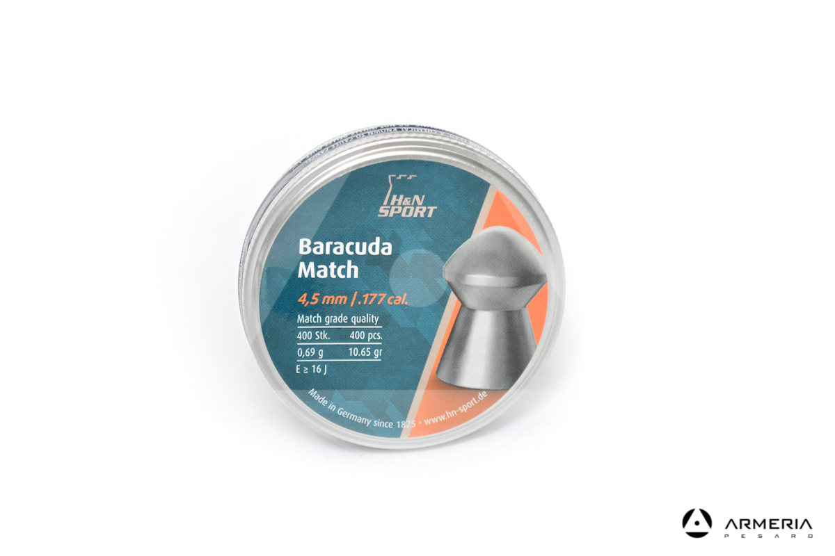 Scatola pallini H&N Sport Baracuda Match calibro 4.5 mm 177 - 10.65 grani 400 pezzi