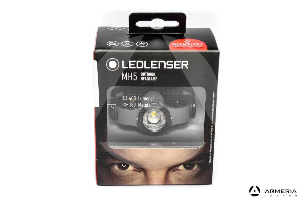 Faro da testa Torcia frontale Led Lenser MH5 ricaricabile pack