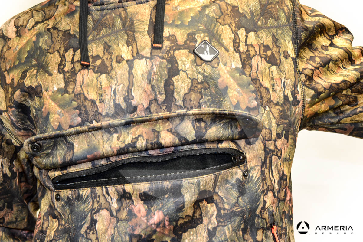 Maglia Felpa camo con cappuccio Percussion taglia S zip