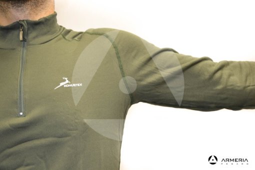 Maglia termica lupetto Konustex Winter ProGame-45 a zip taglia L macro