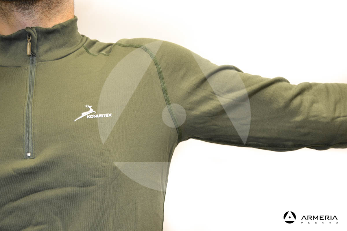 Maglia termica lupetto Konustex Winter ProGame-45 a zip taglia XXL macro