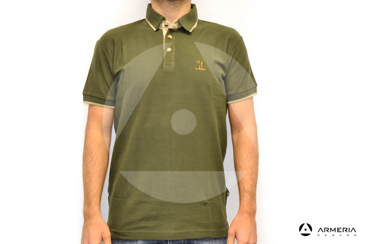 Polo Percussion verde manica corta taglia S