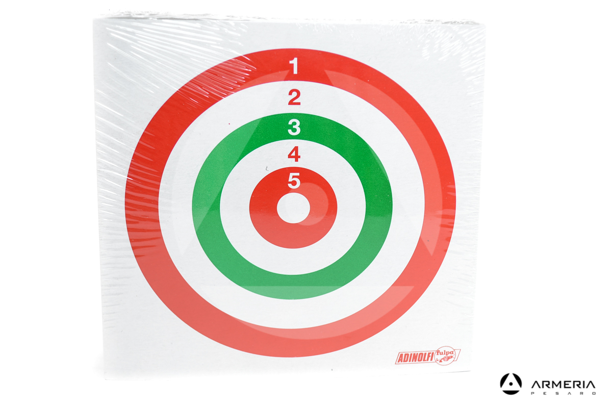 Bersaglio Adinolfi Fulpa tricolore da gara in cartone 14x14