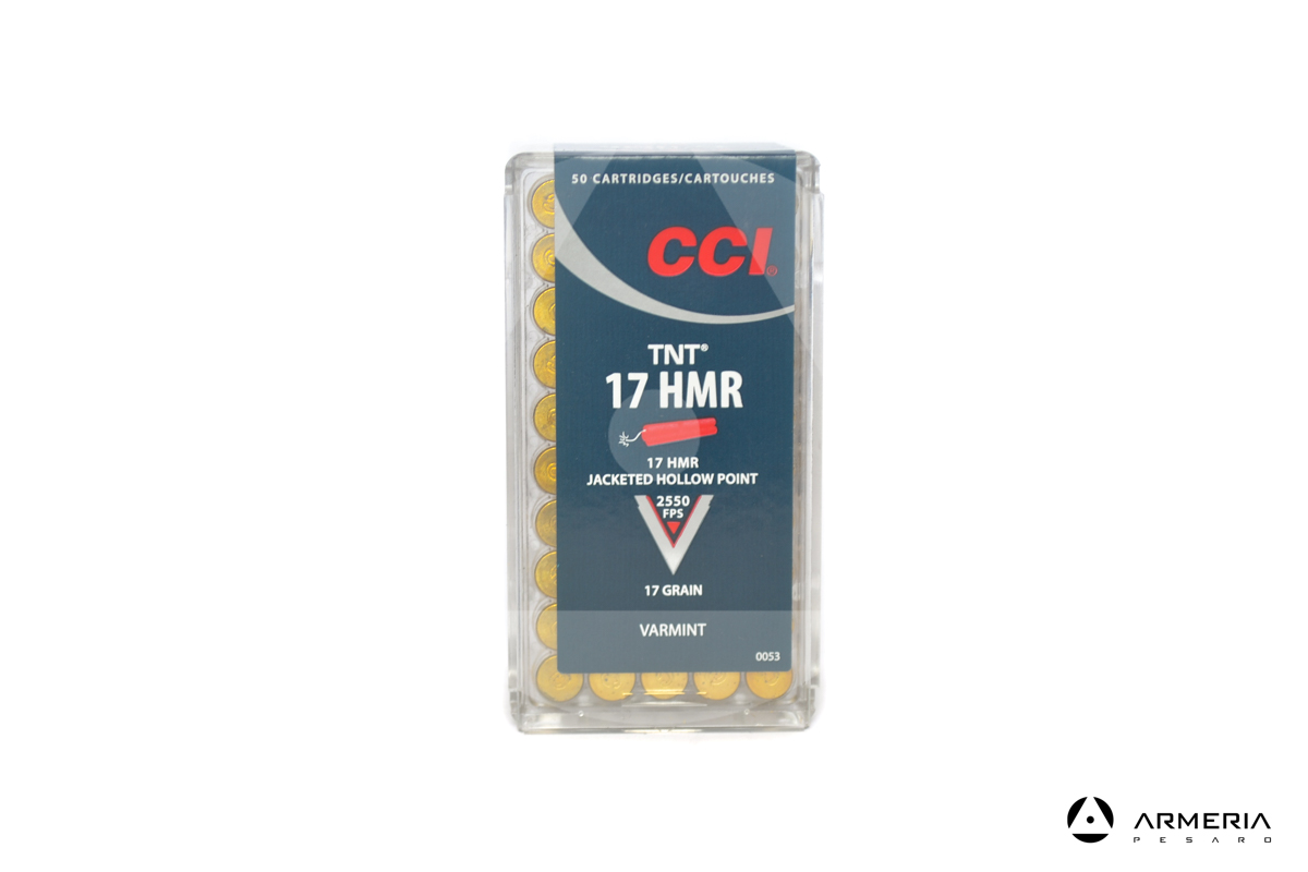 CCI TNT 17 HMR calibro 17 Jacketed Hollow Point - 17 grani - 50 cartucce