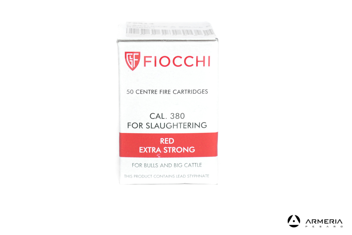 Cartucce a salve per mattazzione Fiocchi Red Extra Strong calibro 380 - 50 pezzi