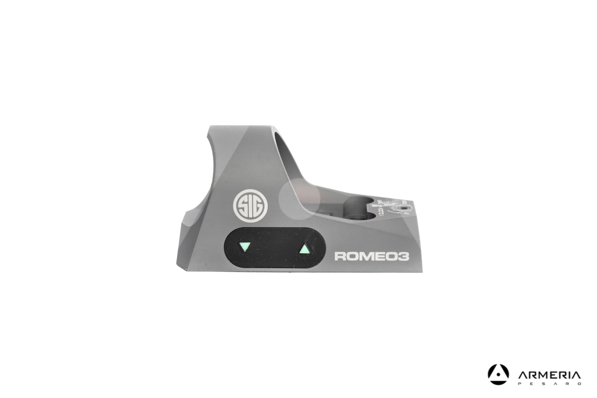 Punto rosso puntatore Sig Sauer Romeo3 1x25 Reflex 3 Moa lato Punto rosso puntatore Sig Sauer Romeo3 1x25 Reflex 3 Moa lato