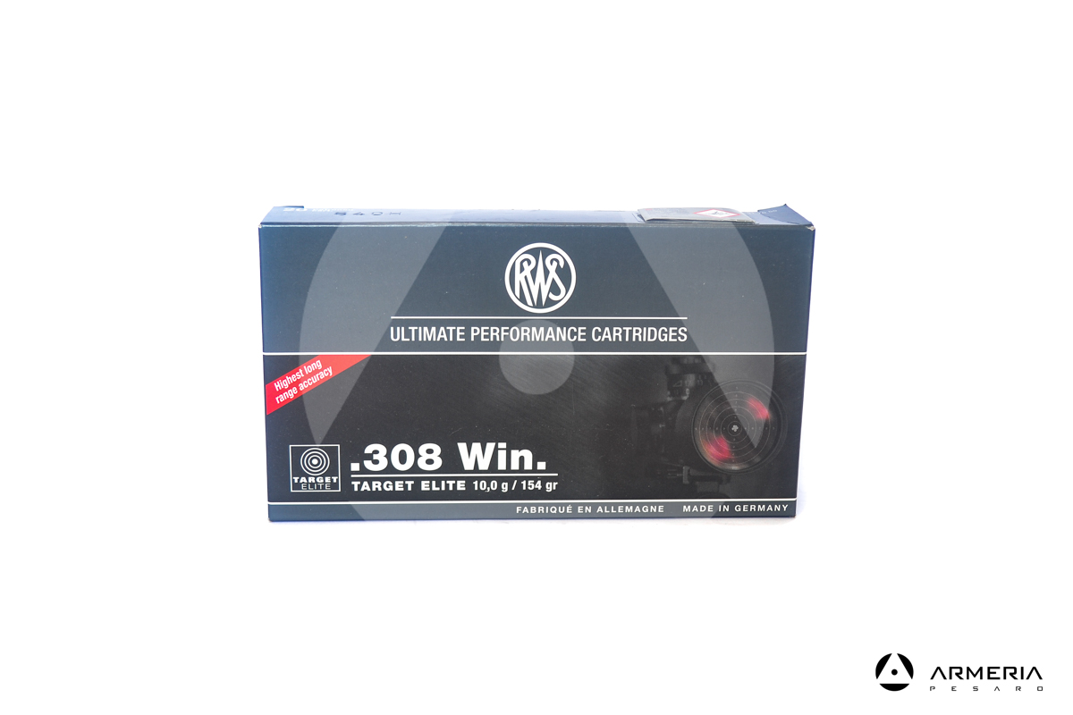 RWS Target Elite calibro 308 Win 154 grani - 20 cartucce
