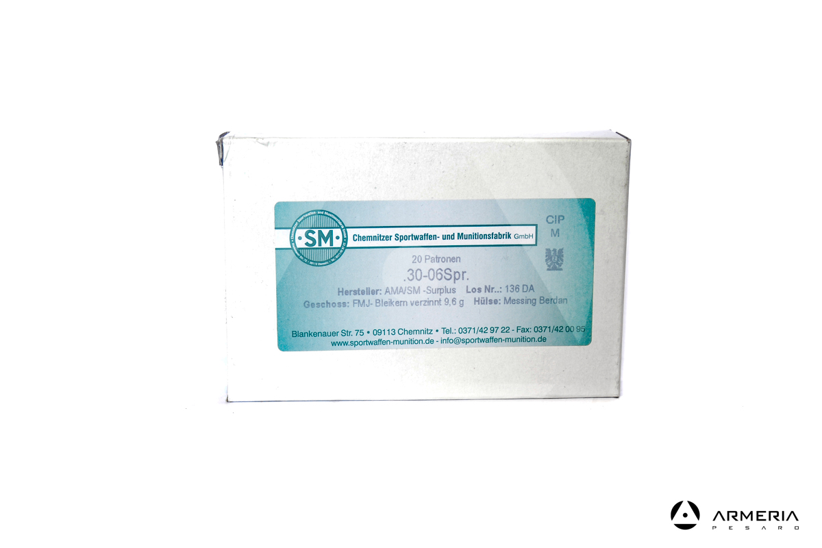 Sportwaffen calibro 30-06 Springfield AMA-SM Surplus 147 grani - 20 cartucce
