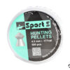 Scatola pallini Sports Hunting Pellets calibro 4.5mm - a punta