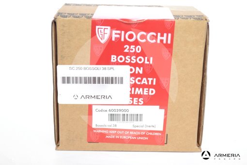 Bossoli Fiocchi calibro 38 Special - 250 pezzi