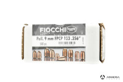 Palle ogive ramate Fiocchi calibro 9mm FPCP 123 grani 500 pezzi