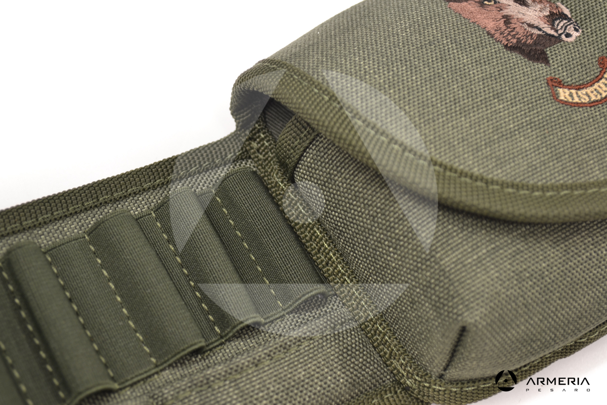 Cartuccera verde Riserva caccia in cordura 24 celle multicalibro macro
