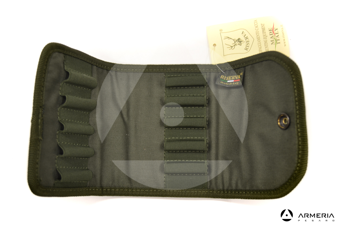 Porta cartucce munizioni 10 colpi logo Riserva caccia interno