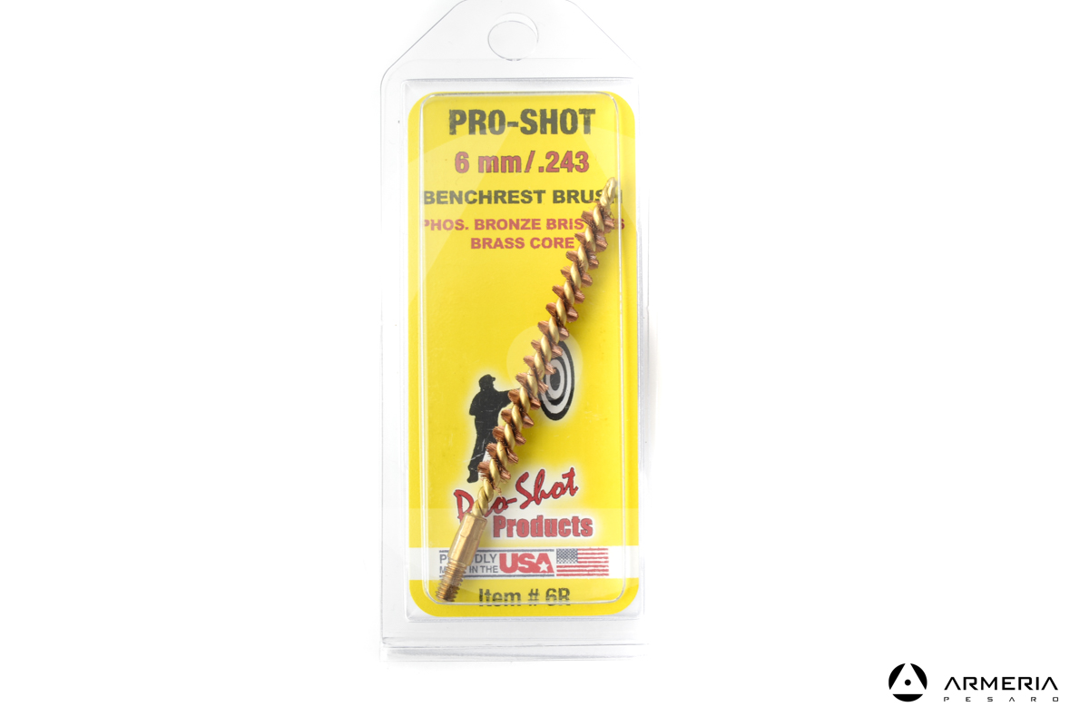 Scovolo in bronzo Pro Shot 6mm 243 Benchrest brush